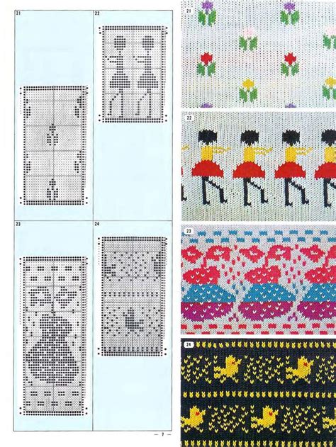 Pattern Library for Punch Card Knitter FAIRISLE | Knitting machine patterns, Punch cards ...