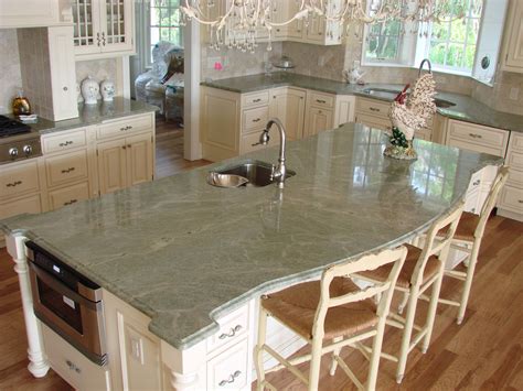 Green Granite Countertops With White Cabinets