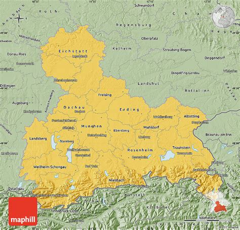 Savanna Style Map of Oberbayern