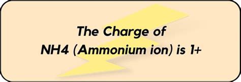 What is the Charge on NH4 (Ammonium ion)? And Why?