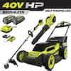 RYOBI 40V HP Brushless 20 in. Cordless Battery Walk Behind Self ...