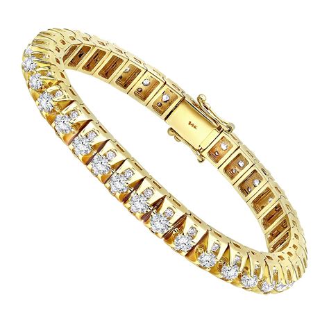 Men's Diamond Bracelet 20ct in 14K Gold - Men's Diamond Bracelets - Diamond Jewelry