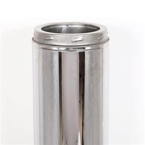 Round 6 Inch Insulated Chimney Pipe , Stainless Steel Insulated Stove Pipe