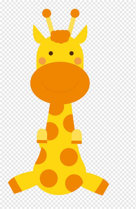 Northern giraffe Cartoon Drawing, Cute yellow cartoon deer, cartoon Character, mammal, animals ...