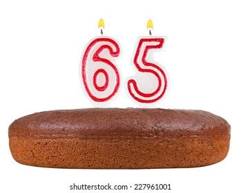 Birthday Cake Candles Number 65 Isolated Stock Photo (Edit Now) 227961001