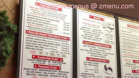 Online Menu of Full Moon BBQ Restaurant, Fultondale, Alabama, 35068 - Zmenu