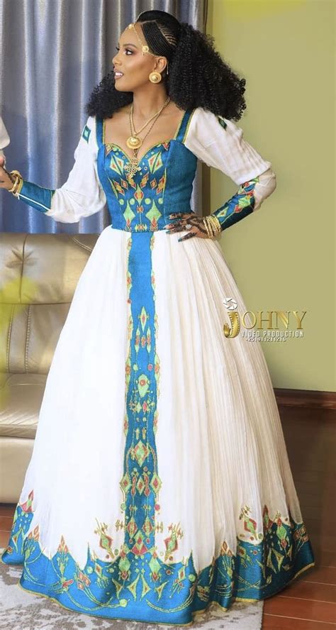 Yellow Dress Habesha Kemis Ethiopian Eritrean Dress ...