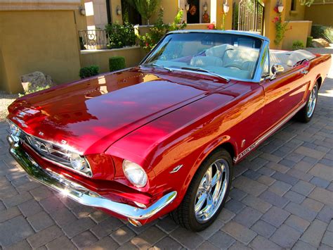 1966 Candy Apple Red Mustang Convertible #mustangvintagecars | Red ...