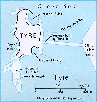 Map of Ancient Tyre