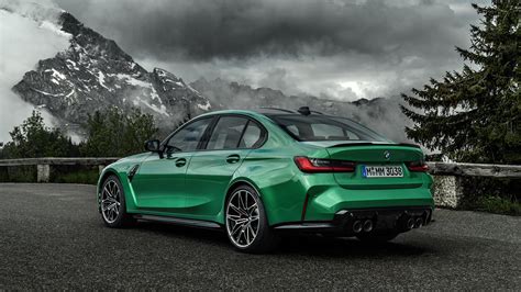 Download Green Car Car BMW BMW M3 Vehicle BMW M3 Competition 4k Ultra HD Wallpaper