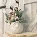 Owl Vase White Glazed Ceramic Owl With All Faux Floral - Etsy