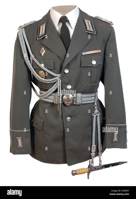 East German national peoples army officers duty tunic. NVA. DDR Stock Photo - Alamy