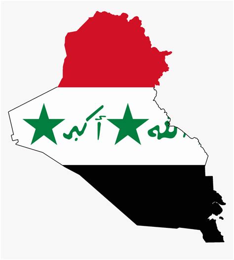 Flag Map Of Iraq & Occupied Kuwait - Iraq Map And Flag, HD Png Download ...