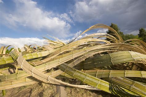 Bamboo Structure, Organic Structure, Interactive Installation, Glass Installation, Bamboo ...