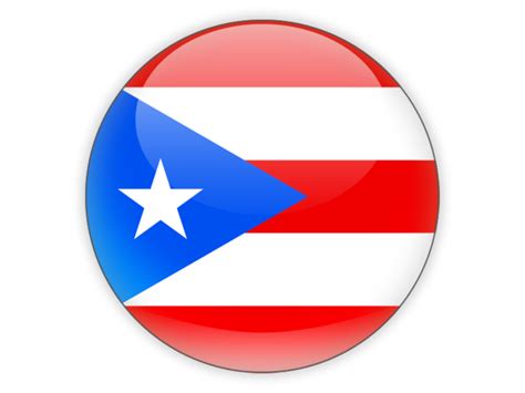 Round icon. Illustration of flag of Puerto Rico