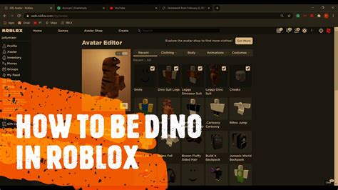 HOW TO BE A DINOSAUR ON ROBLOX - YouTube