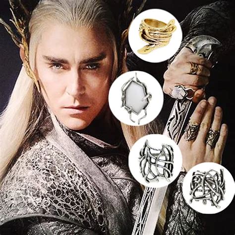 Hobbit Thranduil Ring four 4 rings set Mirkwood elf King ring LOTR the ...