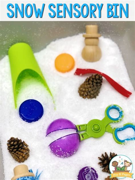 Winter Snowman Sensory Bin - Pre-K Pages | Sensory bins, Sensory activities for preschoolers ...