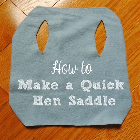 DIY Hen Saddle/Apron Tutorial