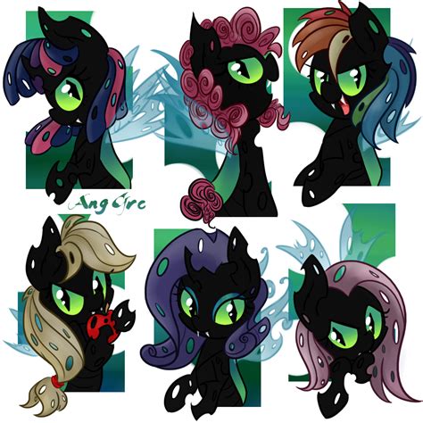 Changelings Ponies by AngGrc on DeviantArt