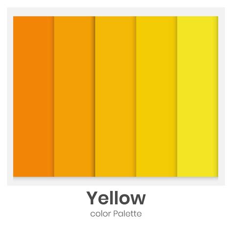 Premium Vector | Yellow color palette collection for illustration design