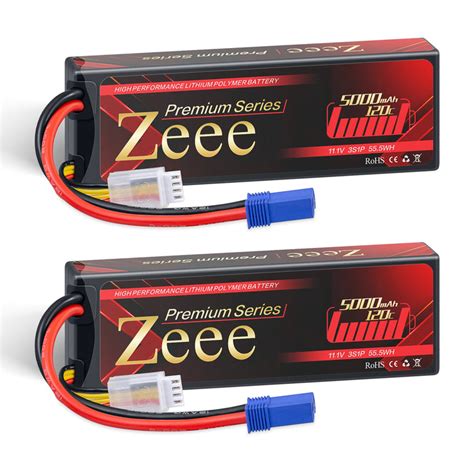 Zeee Premium Series 3S Lipo Battery 5000mAh 11.1V 120C LCG Hard Case w