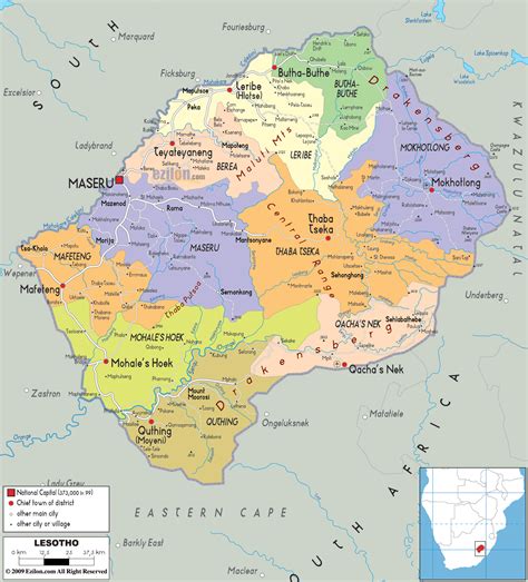 a large map of the country with major cities