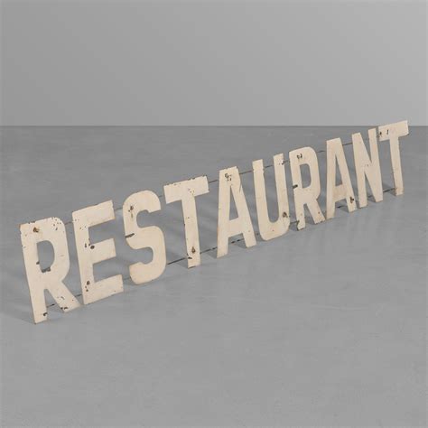 Metal Restaurant Sign | Architectural Artifacts, Inc.