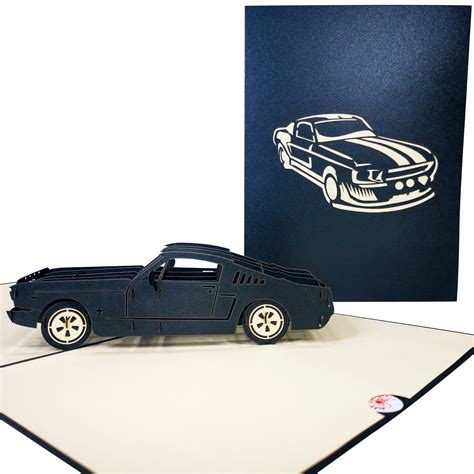 Classic Black Sports Car Pop-Up Card – CardPop.co.uk