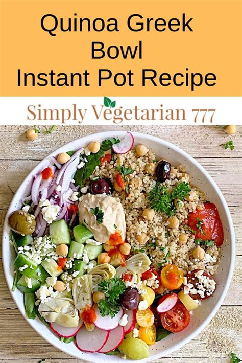 Easy Instant Pot Mediterranean Quinoa Salad - simplyvegetarian777