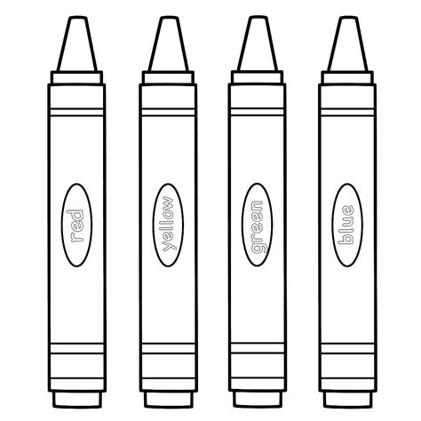 60 Crayon Coloring Pages - ColoringPagesOnly.com