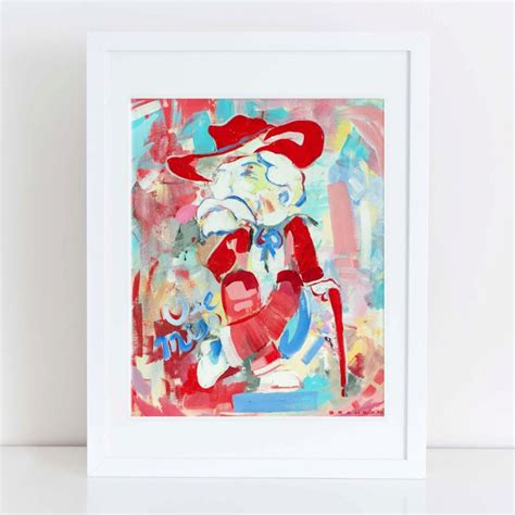 Ole Miss Rebels classic Colonel Reb Archival-quality Art Print by ...