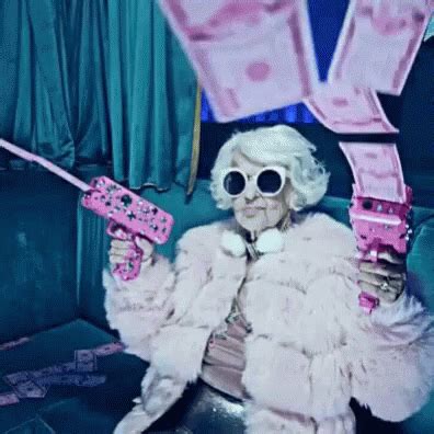 Money Gun Boss Grandma Gangster GIF | GIFDB.com