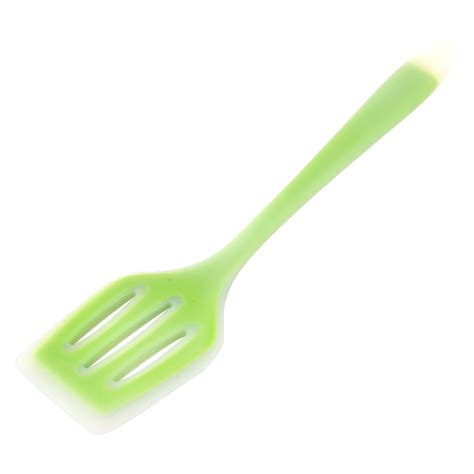 Silicone Slotted Design Heat Resistant Egg Pancake Turner Spatula Green Clear - Walmart.com