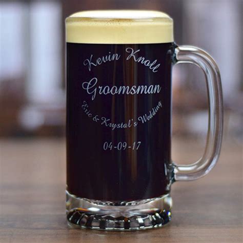 Personalized Groomsman Beer Mug 16 & 25 oz. | Zazzle.com | Groomsmen ...