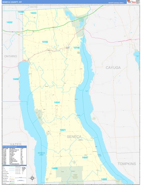 Wall Maps of Seneca County New York - marketmaps.com