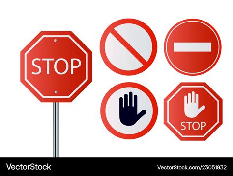Red Stop Traffic Signs
