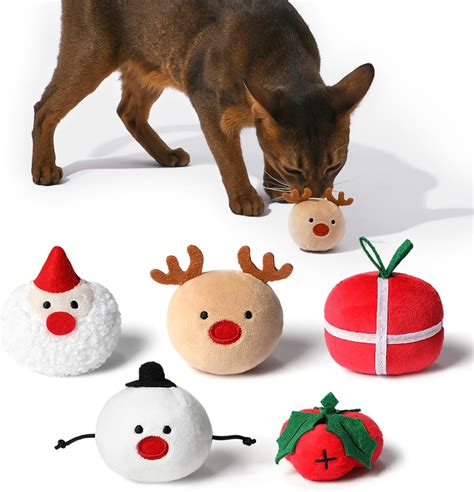 Amazon.com : VETRESKA Catnip Toys, Christmas Chew Cat Toys with Catnip ...