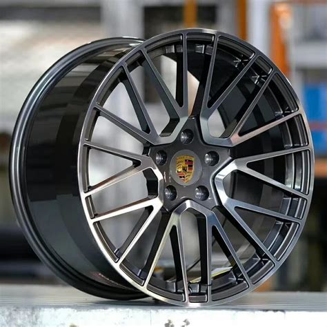 Porsche Cayenne RS Spyder Design OEM Wheels Gun Metal High Gloss Black