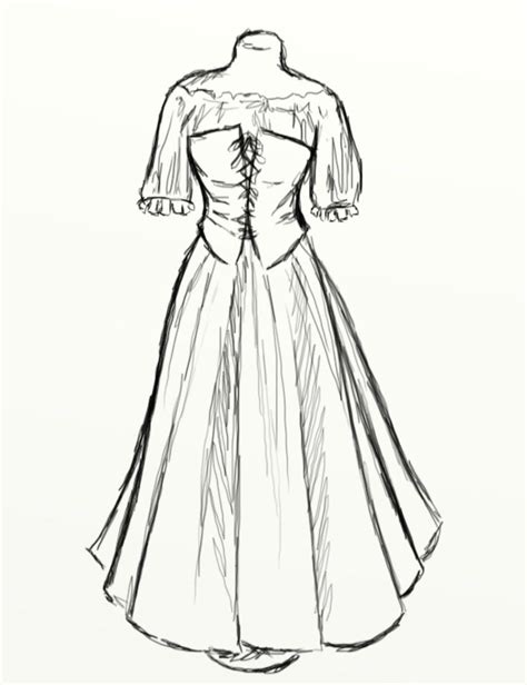 sketch Archives - I 365 Art | Medieval dress drawing, Dress drawing, Fashion design drawings