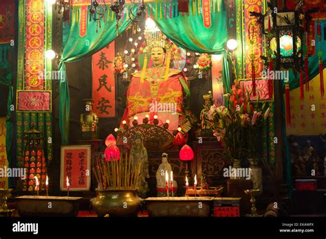 Shrine, Tin Hau Temple - Yau Ma Tei, Hong Kong Stock Photo - Alamy