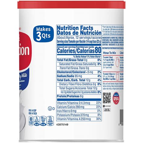 Carnation Powdered Milk Nutrition Facts - Cully's Kitchen