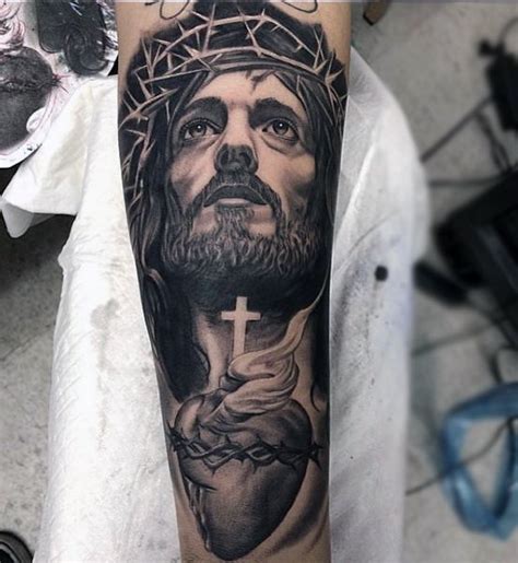 Forearm Sleeve, Tattoo Sleeve Men, Chest Tattoo, Mens Sleeve, Jesus Forearm Tattoo, Forearm ...