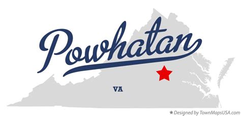 Map of Powhatan, VA, Virginia