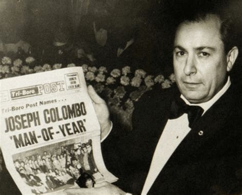 Joseph Colombo Holds Up Newspaper Proclaiming Him "Man of the Year ...