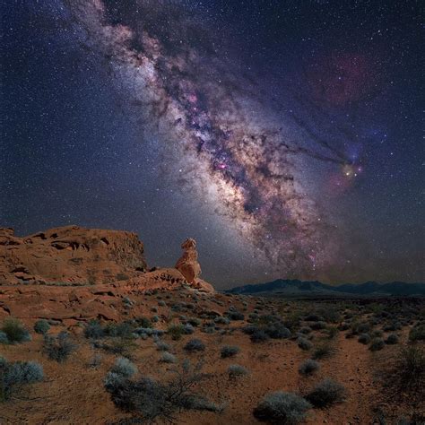 Milky Way Over Valley Of Fire Photograph by Tony & Daphne Hallas ...