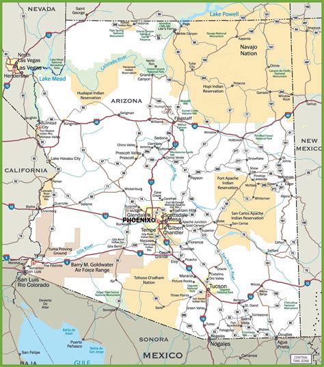 Free Printable Map Of Arizona - Free Printable