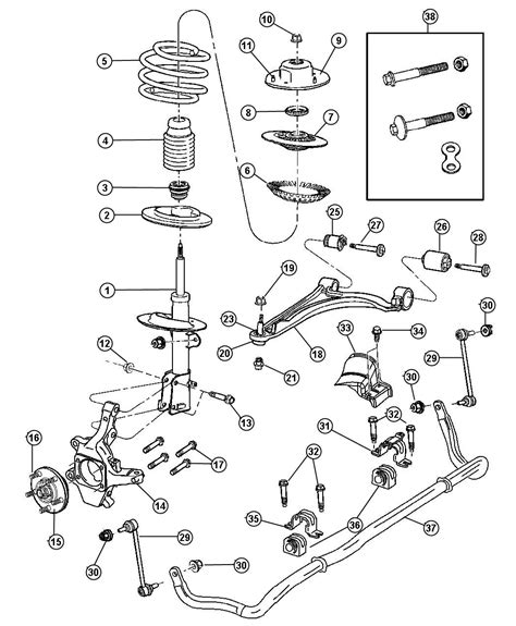 Chrysler Pacifica Bolt. Lower control arm mounting rear, lwr control ...