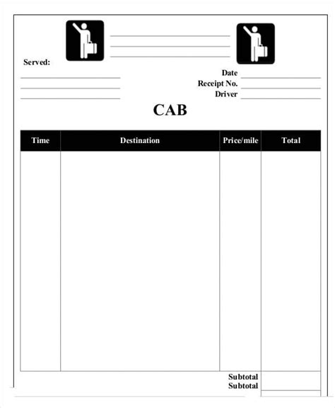 Taxi Receipt Template - 7+ Free Sample, Example, Format | Free ...