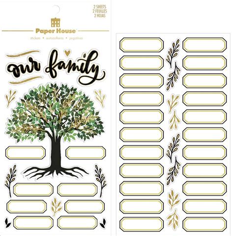 Scrapbook Stickers - Family Tree 3D - Worksheets Library